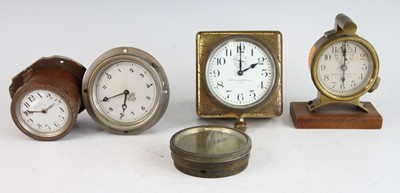 Lot 3050 - Five various mid-20th century car clocks, to...