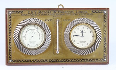 Lot 3051 - A car twin-dial clock barometer by E.N.V....