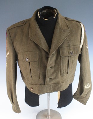 Lot 737 - A Royal Artillery battle dress blouse for a...