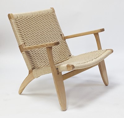 Lot 336 - After Hans J Wegner - a CH25 ash lounge...