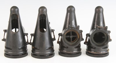 Lot 745 - A pair of WW II horse gas masks, each...