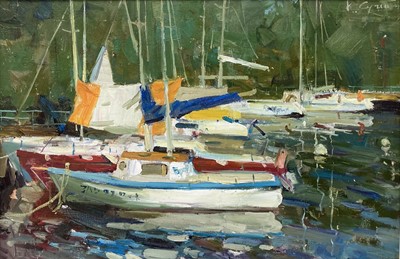 Lot 175 - Sergey Kovalenko (b.1980) - Boats, palette...