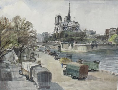 Lot 206 - Alfred J Peachey - Notre Dame Rising Over the...