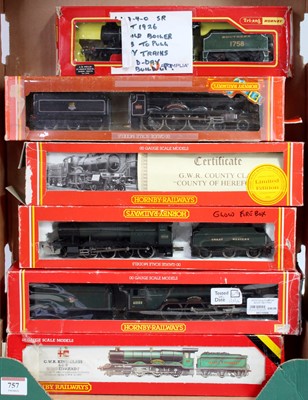 Lot 757 - A collection of six Hornby 00 gauge...