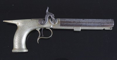 Lot 695 - A 19th century percussion duelling pistol,...