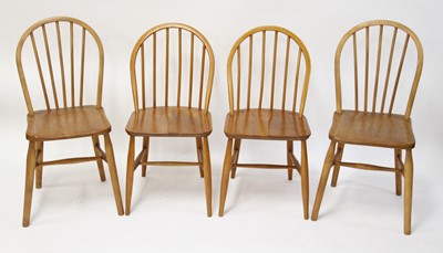 Lot 309 - A pair of 1960s Ercol blond elm stickback...