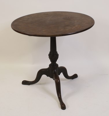 Lot 2412 - A George III mahogany pedestal tripod table,...