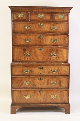 Lot 2466 - An early 18th century figured walnut...