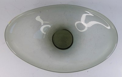 Lot 63 - A 1950s Holmegaard smoke glass table bowl, of...