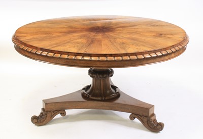 Lot 2461 - A William IV rosewood pedestal breakfast table,...