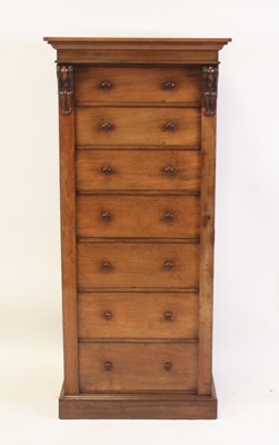 Lot 2454 - A Victorian mahogany Wellington chest, of good...