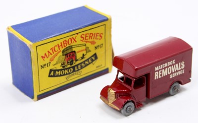 Lot 1330 - A Matchbox Lesney No. 17 Bedford Removals Van,...