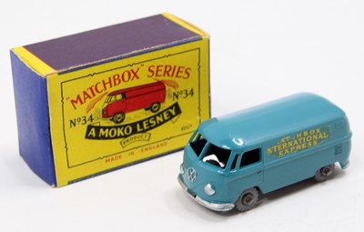 Lot 1327 - Matchbox Lesney No. 34 VW Panel Van in blue...