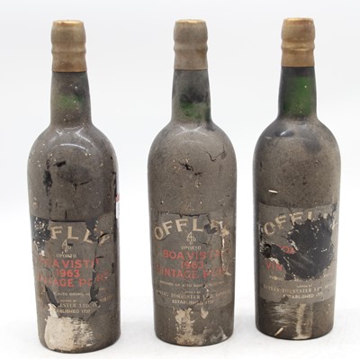 Lot 1334 - Offley Boa Vista vintage port, 1963, three...