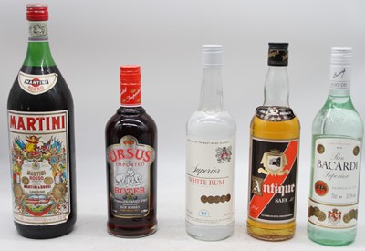 Lot 1528 - Mixed lot to include Superior white rum, 70cl,...