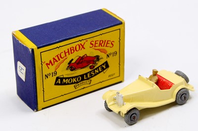 Lot 1323 - Matchbox Lesney No. 19 MG TD Sports Car in...