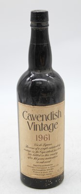 Lot 1341 - Cavendish Vintage Vin de Liqueur, 1961, one...