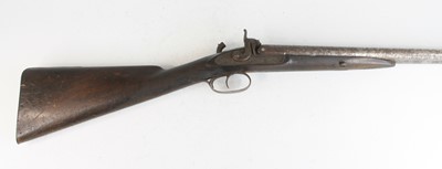 Lot 809 - A 19th century side by side double barrel...