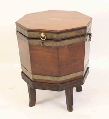 Lot 2432 - A Regency mahogany and inlaid cellaret, of...