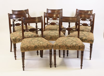 Lot 2440 - A set of eight late Georgian mahogany dining...