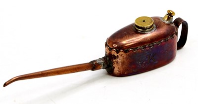 Lot 301 - Meccano ‘K’ small copper & brass oil can (E)