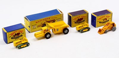 Lot 1347 - Matchbox Lesney boxed construction model group...