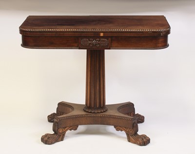 Lot 2469 - An early Victorian rosewood pedestal card...