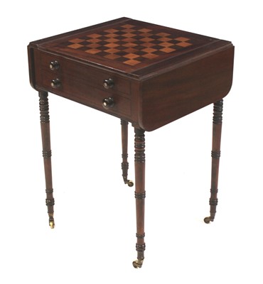 Lot 2434 - A Regency mahogany games table, having a...