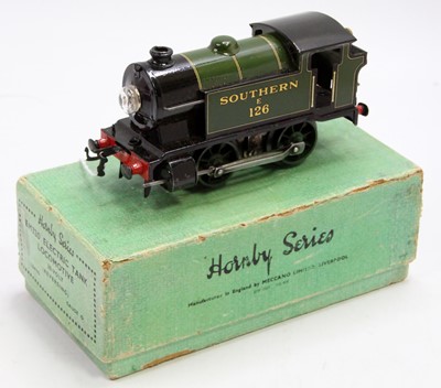 Lot 228 - 1936-41 Hornby 0-gauge EM320, 20-volt AC tank...