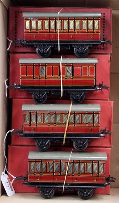 Lot 271 - Four 1934-41 Hornby 0-gauge LMS No.1 passenger...