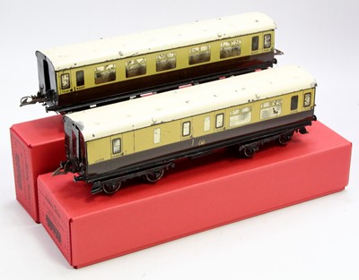 Lot 278 - Two 1937-41 Hornby 0-gauge Great Western brown...