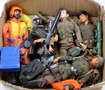 Lot 1650 - 5 various Action Man Palitoy Figures, in mixed...