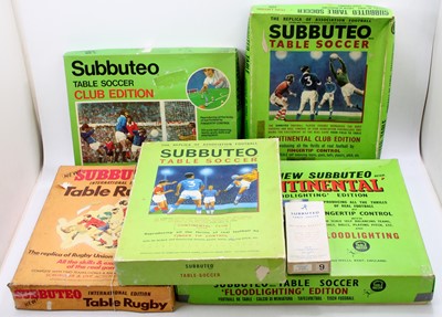 Lot 1722 - Collection of 6 various boxed Subbutteo Table...