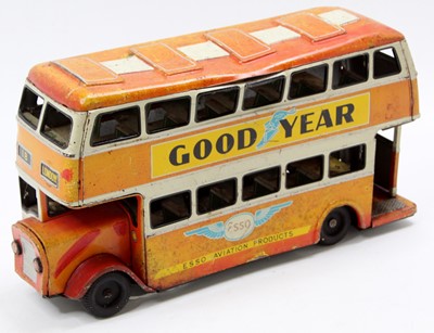 Lot 1612 - ATD Toys of Japan Tinplate Double Decker Bus,...