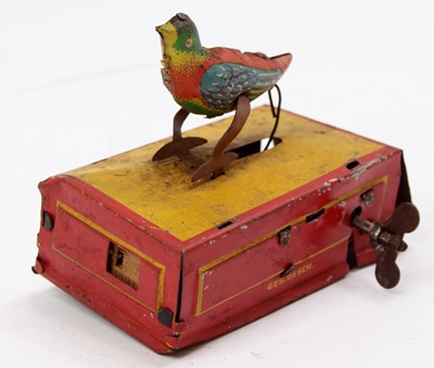 Lot 1615 - German Circs 1920 tinplate singing bird...