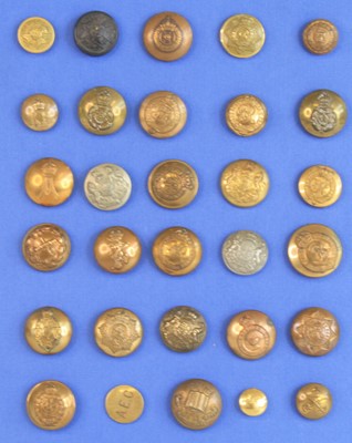 Lot 669 - A large collection of military Corps buttons,...
