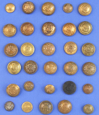 Lot 670 - A large collection of military buttons mainly...