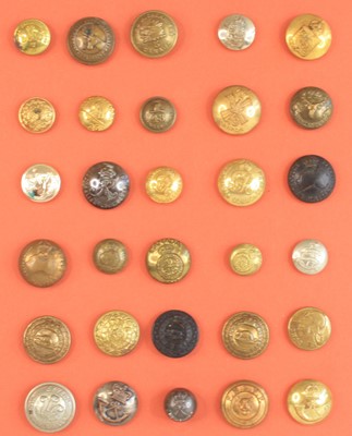 Lot 671 - A large collection of military buttons being...