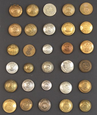 Lot 672 - A large collection of military buttons mainly...