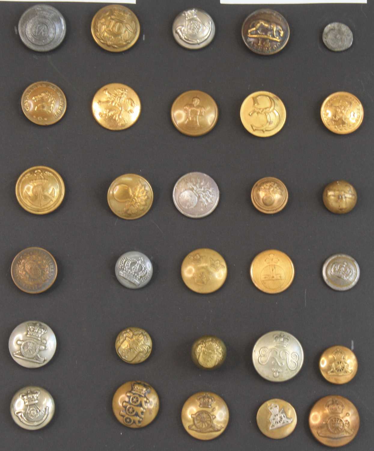 Lot 368 - A collection of military buttons, various...