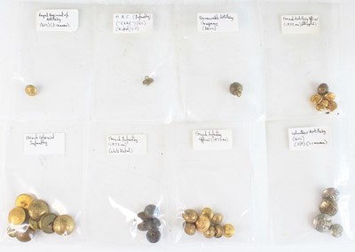 Lot 368 - A collection of military buttons, various...