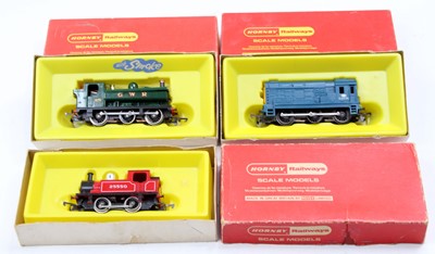 Lot 395 - Triang Hornby boxed locomotive group, 3...