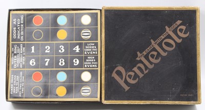 Lot 1635 - 1930s Pentetote Roulette Style Game, housed in...