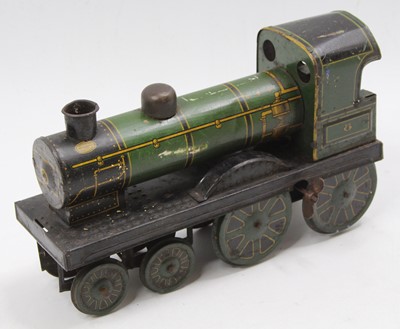 Lot 1613 - Tipp Co tinplate and clockwork 4-4-0 floor...