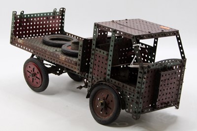 Lot 1709 - Meccano 1950s home made model of a 4 wheel...