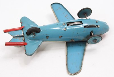 Lot 1619 - Tinplate and friction drive model of a Gyro...