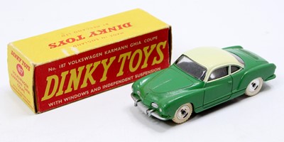 Lot 1144 - Dinky Toys 187 VW Karmann Ghia Coupe in green...