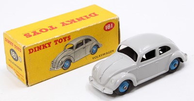 Lot 1132 - Dinky Toys No.181 VW saloon comprising of grey...