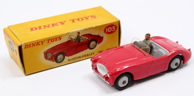 Lot 1122 - Dinky Toys No.103 Austin Healey 100 sports...