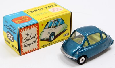 Lot 1276 - Corgi Toys, 233 Heinkel Economy Car, metallic...